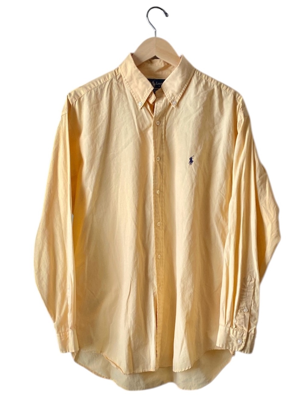 Vintage Men’s Polo Ralph Lauren Blake Yellow Button-Down Oxford Shirt Size Large